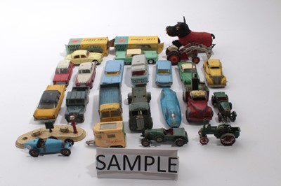 Lot 1659 - Schuco tinplate mechanical scottie dog plus a selection of early Corgi and Dinky models, mostly play worn (qty)