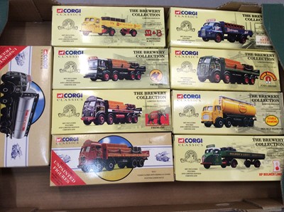 Lot 1675 - Corgi Classics the Brewery Collection boxed selection plus other alcohol-related transport lorries (3 boxes)