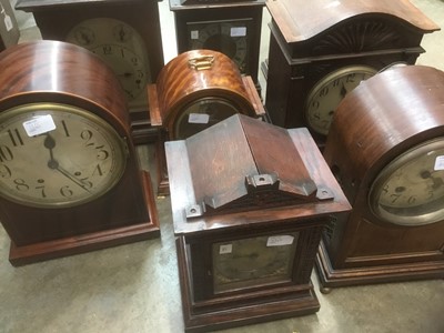 Lot 2365 - Collection of eight assorted bracket clocks, various movements