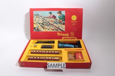 Lot 1653 - Railway selection of mostly accessories and track including boxed Marklin, Triang etc. plus a Triang R3A boxed train set Princess Elizabeth