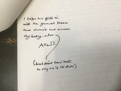 Lot 1390 - Alan Bennett interest - typed and annotated transcript of his eulogy for Russell Harty