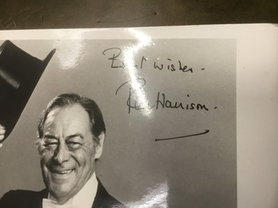 Lot 1391 - Rex Harrison signed etching and signed photograph