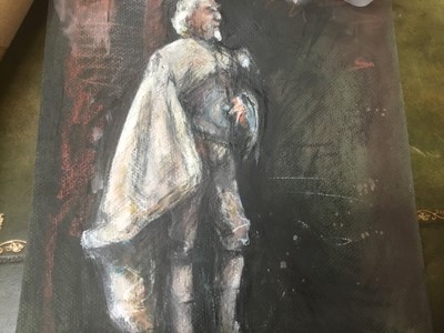 Lot 1392 - Maria Björnson (1949-2002) original costume design for Hamlet, two further costume designs including one for To serve all our days