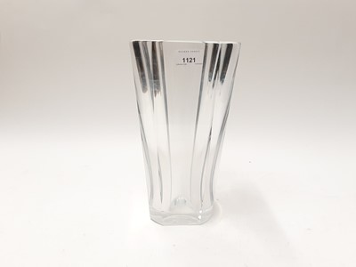 Lot 1121 - Very large French Baccarat glass vase, 30cm high