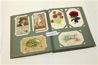 Lot 1305 - Postcards in album - including First World War...
