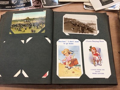 Lot 1421 - Postcards in album including real photographic social history