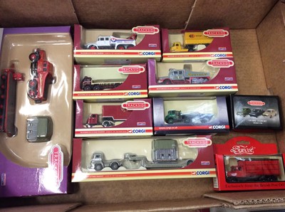 Lot 1727 - Collection of Die Cast including Boxed  Corgi Trackside, Vintage Glory of Steam etc. In four boxes.