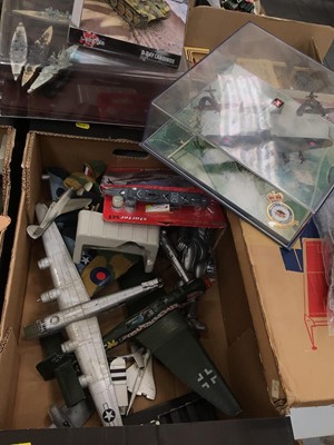 Lot 1731 - Selection of Die cast boxed and unboxed, mostly Military Models, including Tanks, Aircraft and Others.