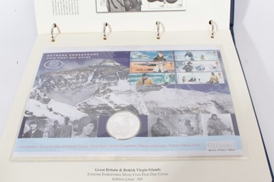 Lot 551 - G.B. - Westminster issued mixed coin covers 'The British Isles coin cover collection' to include Elizabeth II gold half sovereign 2002, seventeen silver coin covers and three cupro-nickel (all with...