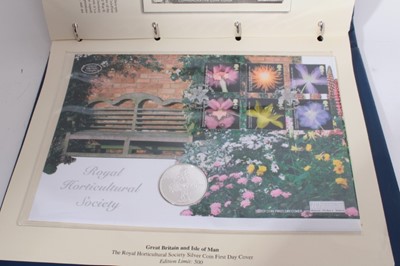 Lot 551 - G.B. - Westminster issued mixed coin covers 'The British Isles coin cover collection' to include Elizabeth II gold half sovereign 2002, seventeen silver coin covers and three cupro-nickel (all with...