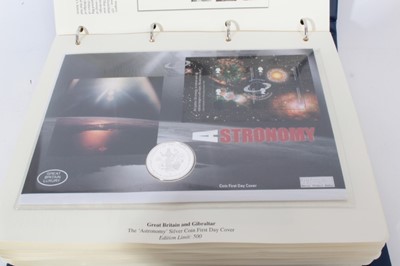 Lot 551 - G.B. - Westminster issued mixed coin covers 'The British Isles coin cover collection' to include Elizabeth II gold half sovereign 2002, seventeen silver coin covers and three cupro-nickel (all with...