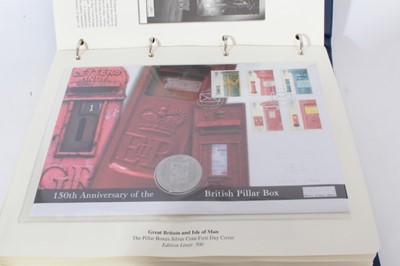 Lot 551 - G.B. - Westminster issued mixed coin covers 'The British Isles coin cover collection' to include Elizabeth II gold half sovereign 2002, seventeen silver coin covers and three cupro-nickel (all with...