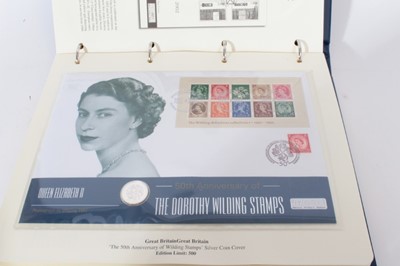 Lot 551 - G.B. - Westminster issued mixed coin covers 'The British Isles coin cover collection' to include Elizabeth II gold half sovereign 2002, seventeen silver coin covers and three cupro-nickel (all with...