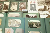 Lot 1314 - Postcards in five albums - including early G.B....