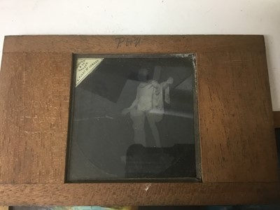 Lot 2372 - Group of magic lantern slides, some partially incomplete, including 6 large examples, numerous smaller slides