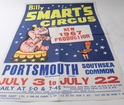 Lot 1347 - Circus Poster 1967 Billy Smart's Circus New 1967 Production.