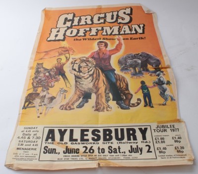 Lot 124 - Circus Poster Hoffmann The Wildest Show on Earth.
