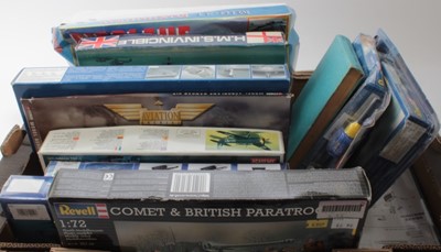 Lot 1719 - Selection of unconstructed model kits by various manufacturers to include Revell, Airfix and others in original boxes (4 boxes)