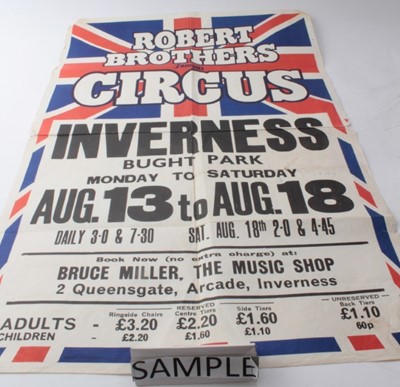 Lot 1363 - Circus Posters- Selection including Fossett's, Jay Miller's, Lawsons, Moscow State Circus, Gandey's, Circus Mystique etc.