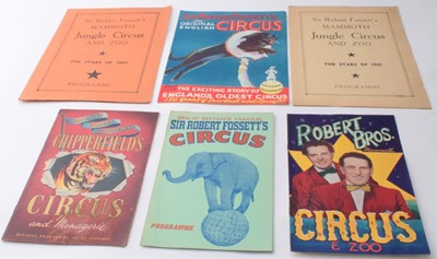 Lot 121 - Circus Programmes - circa 1960s Sir Robert Fossett's x 4, Robert Bros. and Chipperfields