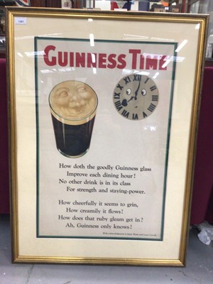 Lot 1381 - John Gilroy for Guinness, original advertising poster 'Guinness Time ', marked Code GA/P1/510 Printed in England by Dangerfield Printing Company Ltd London, mounted in glazed frame, 74.5 x 49.5cm