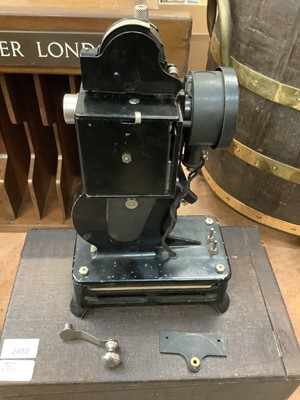 Lot 2452 - Pathé Baby Projector with quantity of film reels, dated 1920s