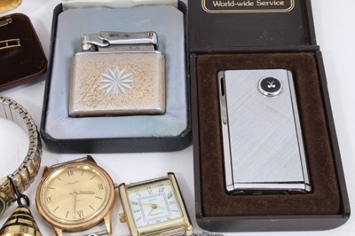 Lot 140 - Ladies 9ct gold Avia wristwatch, Imperial Service medal and costume jewellery