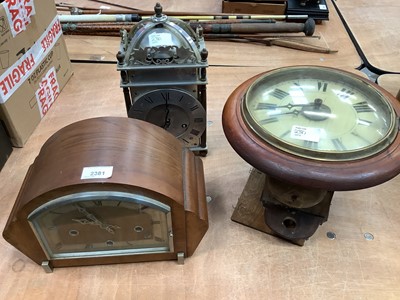 Lot 2381 - 1930s Walnut cased mantel clock with Westminster Chiming movement