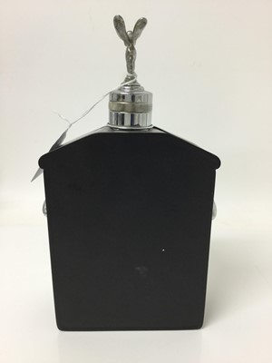 Lot 1854 - Vintage musical decanter in the form of Rolls - Royce Radiator Grill, playing Danube Wave Waltz, 24.5cm in height