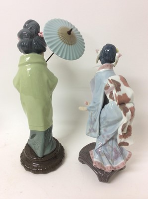 Lot 1178 - Five Lladro porcelain figures - Geisha girls