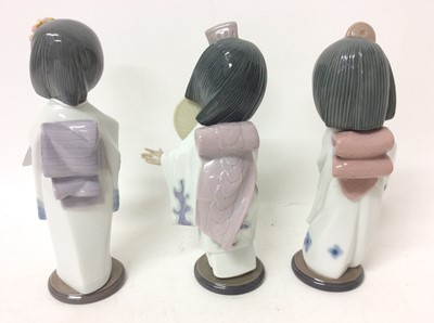 Lot 1178 - Five Lladro porcelain figures - Geisha girls