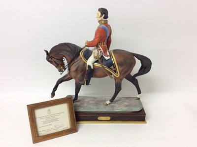 Lot 1185 - Royal Worcester porcelain limited edition model of Wellington by Bernard Winskill, 458/750.