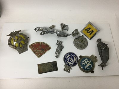 Lot 1868 - 1960s Jaguar mascot, various mascots and car badges (6)