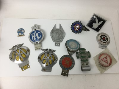 Lot 1870 - Lot 1950s-1970s car badges including Playboy Club (12)