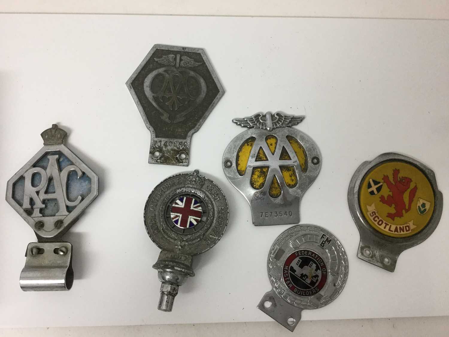 Lot 1871 - Lot 1930s-1950s car badges including commercial AA (6)