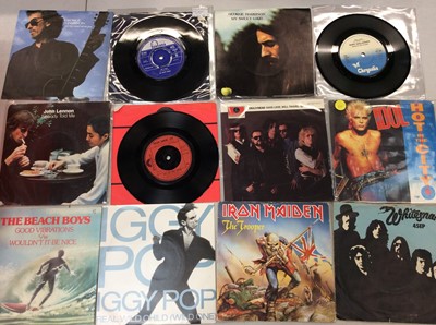 Lot 2084 - Approx. 100 single records including Beatles, Stones, Iron Maiden, Iggy Pop, Ozzy Osborne, Vanilla Fudge, Black Sabbath, Linda McCartney, Jimmi Hendrix, Pretty Things and Sensational Alex Harvey Ba...