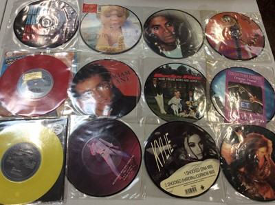 Lot 2092 - Two boxes of single records including Elton John, Blondie, Kate Bush, Madonna, Joy Zipper, Gary Numan, Kylie, Mark Joseph, Gym Class Heroes, Spandau Ballet, Zodiac Youth, ET (he spoke Mostly) and W...