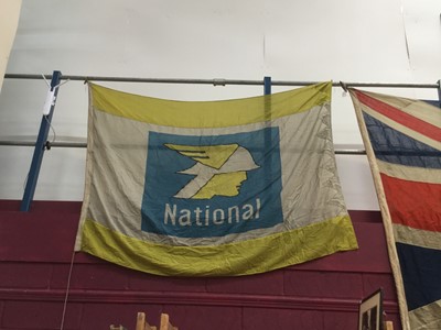 Lot 1891 - Vintage National Benzole Mixture canvas forecourt  flag approx. 182 x 131cm