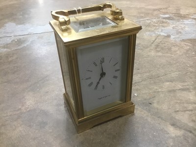 Lot 2420 - Mappin & Webb brass carriage clock