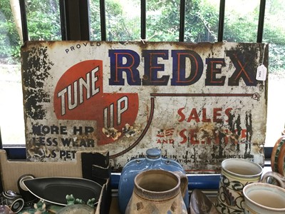 Lot 1894 - Vintage Redex Tune up enamel advertising sign, 76.5 x 40.5cm