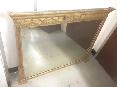 Lot 996 - Victorian gilt gesso overmantel mirror