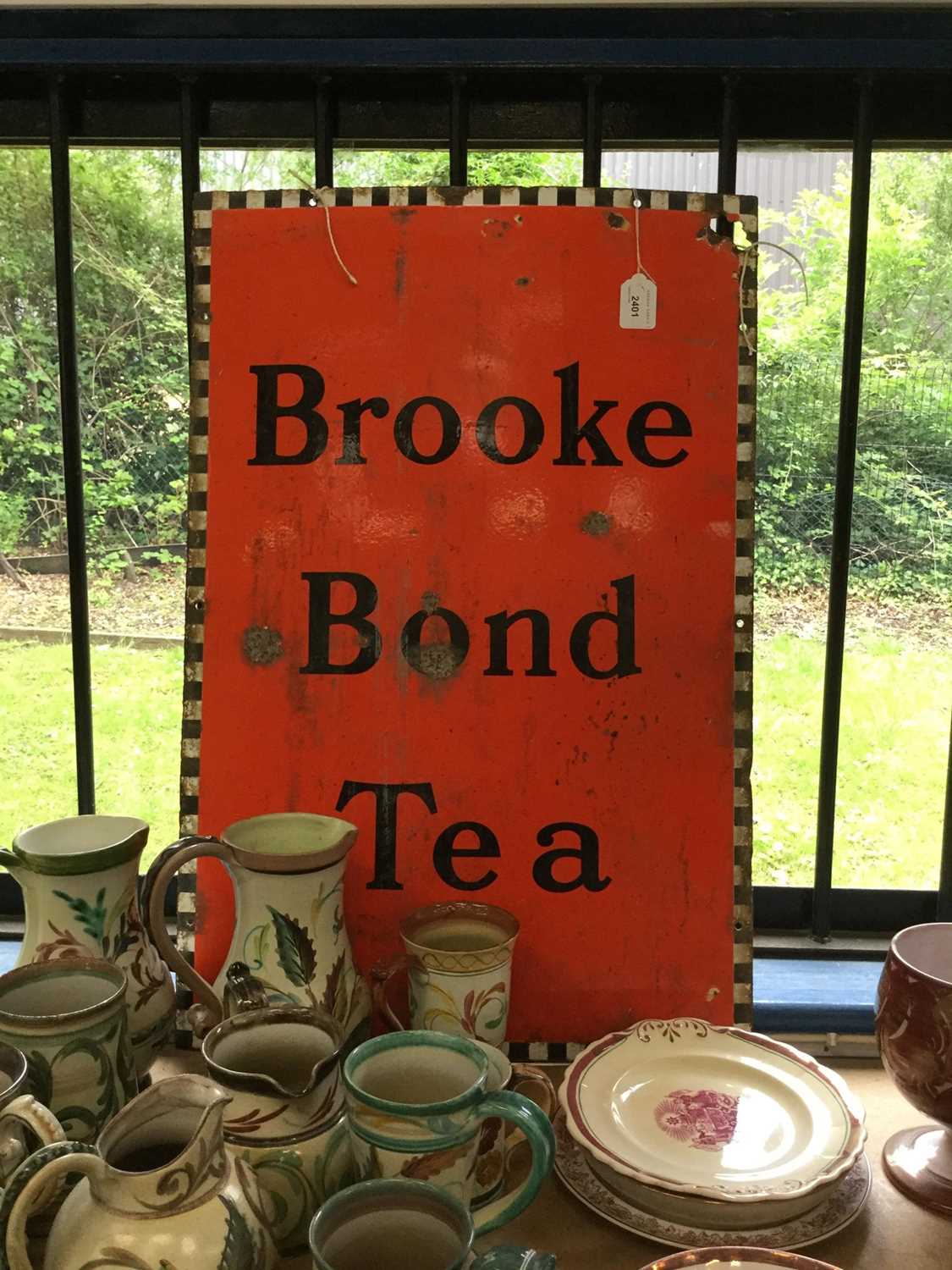 Lot 2401 - Vintage Brooke Bond Tea enamel advertising sign, 76 x 50.5cm