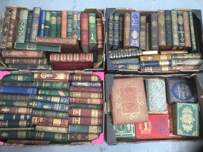 Lot 1580 - Four boxes of decorative bindings, mainly poetry and other subjects