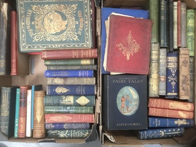 Lot 1581 - Two boxes of children's books, including annuals and nursery rhymes