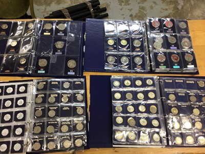 Lot 580 - G.B. - A large quantity of mixed coins in four 'Change Checker' folders to include denominations £5's, £2's and 50p coins, many in brilliant uncirculated condition with scarcer issues noted (qty)