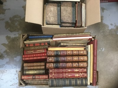 Lot 1584 - 2 boxes of mixed Continental language books including many with decorative bindings