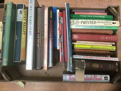 Lot 1585 - One box of books, film and music interest