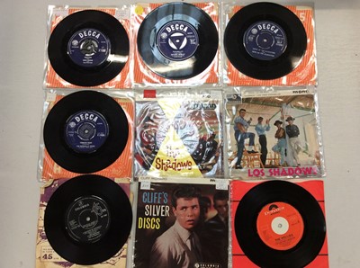 Lot 2106 - Over 200 single records including billy fury, buddy holly chuck graha, Nero and the gladiators, Nashville teens, marianne faithfull, Anthony Newley and Cliff Richard with shadows/drifters some EP’s...