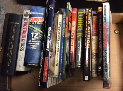 Lot 438 - 5 boxes of modern military books (5)