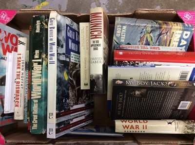 Lot 438 - 5 boxes of modern military books (5)